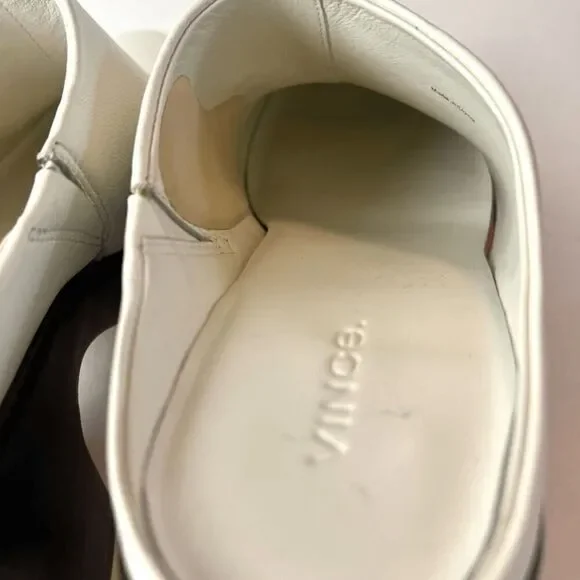 Vince Navina Leather Mule Clogs Milk White Sz 8 - Picture 7 of 11